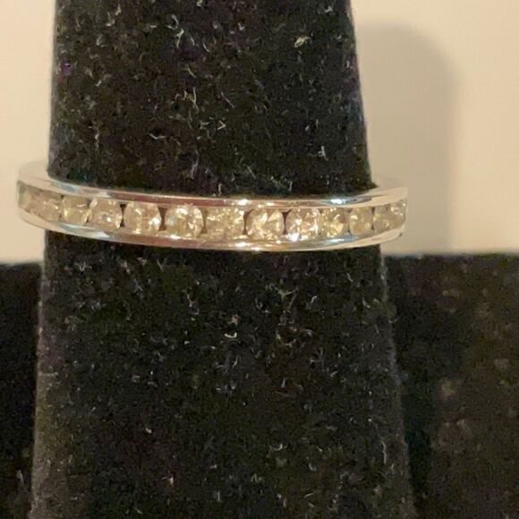Sterling silver eternity band   - Picture 2 of 3